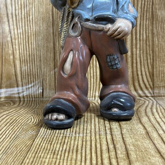 Vintage Hobo Boy Ceramic Statute Children Of Great Depression Merry Wanderer‎ 9” - Picture 6 of 10